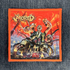 Нашивка Aborted - ManiaCult друкована червона кайма