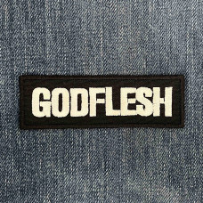 Нашивка Godflesh White Logo вишита