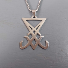Кулон Lucifer's Sigil сріблястий сталевий