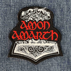 Нашивка Amon Amarth Thor's Hammer вишита фігурна на липучці