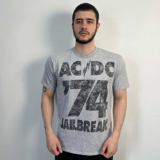 Футболка AC/DC - Jailbreak (Gildan) світло-сіра меланжева
