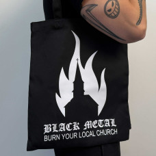Сумка-шопер Black Metal - Burn Your Local Church чорна