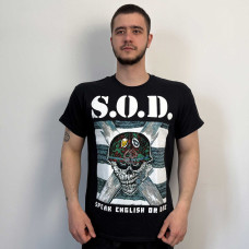 Футболка S.O.D. - Speak English Or Die (Gildan) чорна