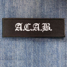 Нашивка A.C.A.B. - White вишита