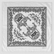Бандана Коловорот Skull Mask And Paisley біла
