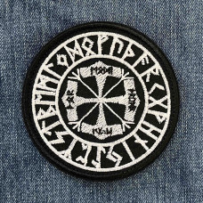 Нашивка Amon Amarth Rune Circle вишита кругла на липучці