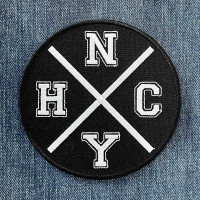 Нашивка New York Hardcore (NYHC) White Logo вишита кругла