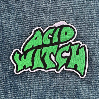Нашивка Acid Witch Green Logo вишита фігурна