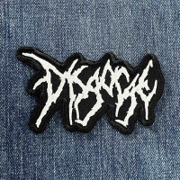 Нашивка Disgorge White Logo вишита фігурна