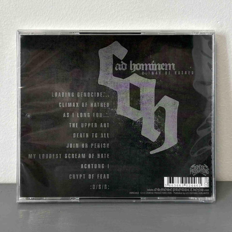 Ad Hominem - Climax Of Hatred CD
