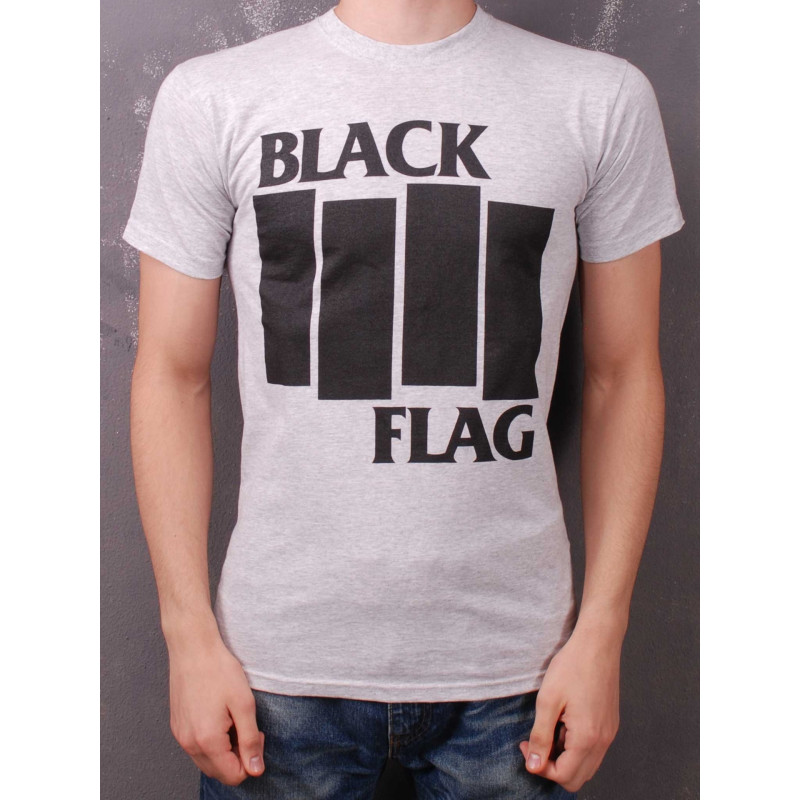 Футболка Black Flag світло-сіра меланжева