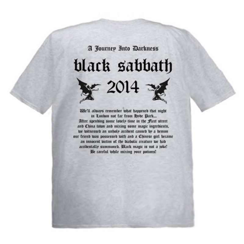 Футболка Black Sabbath - A Journey Into Darkness світло-сіра меланжева