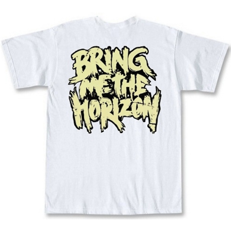 Футболка Bring Me The Horizon - Girl Holding Skull біла