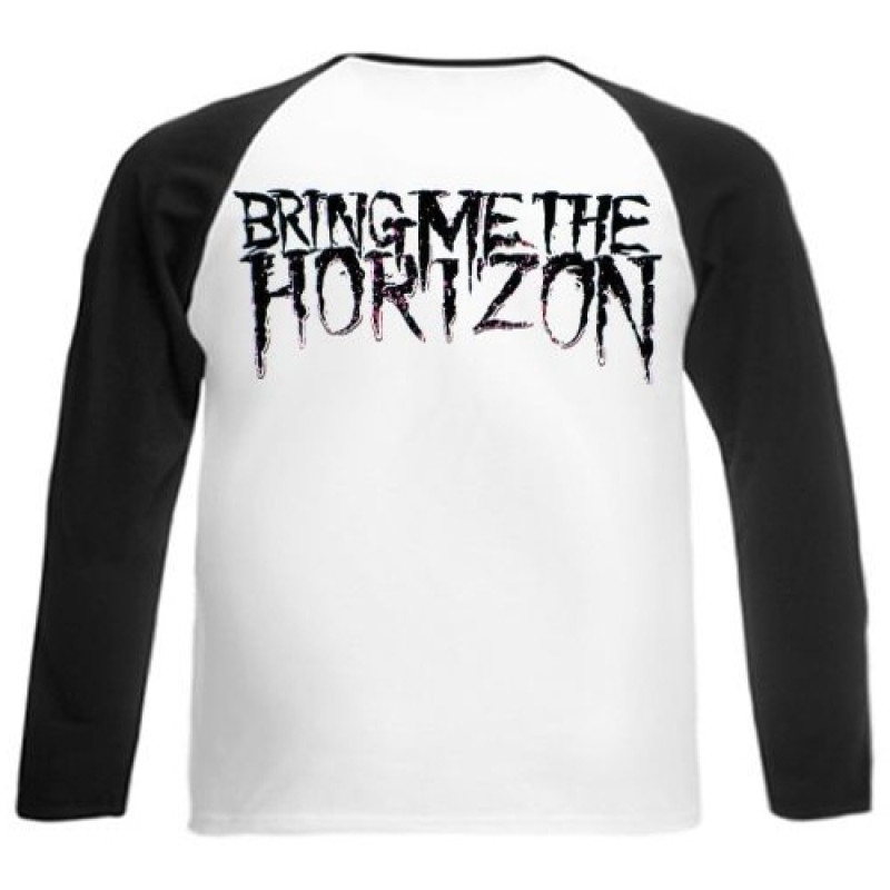 Лонгслів Bring Me The Horizon - Rats реглан білий з чорними рукавами