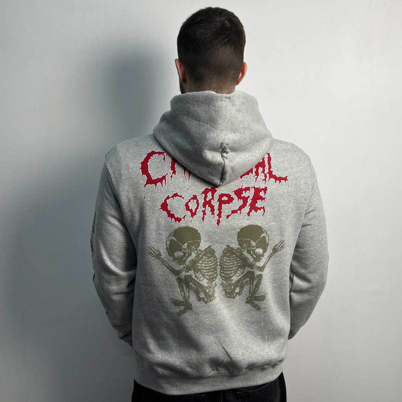 Худі Cannibal Corpse Logo (B&C) світло-сіре меланж