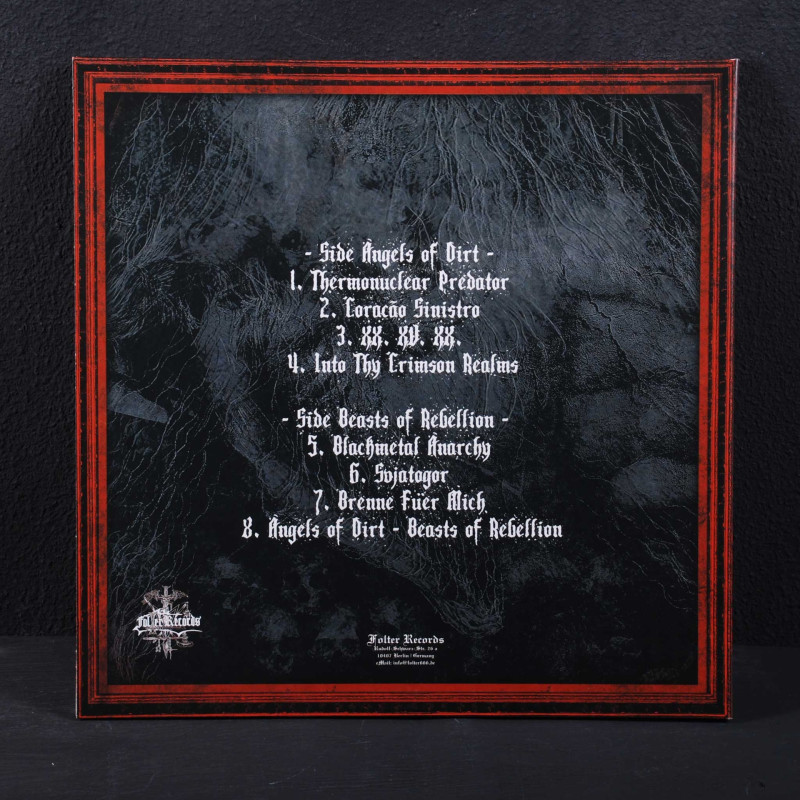 Darkmoon Warrior - Angels Of Dirt - Beasts Of Rebellion LP (Gatefold Clear / Red Splatter Vinyl)