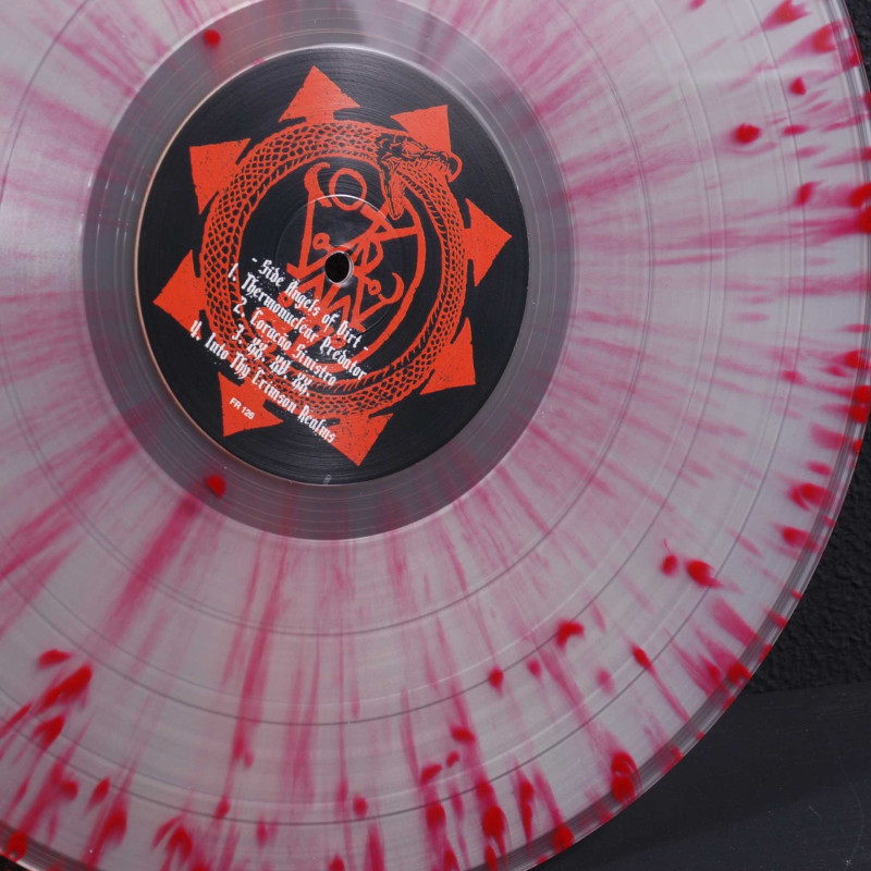 Darkmoon Warrior - Angels Of Dirt - Beasts Of Rebellion LP (Gatefold Clear / Red Splatter Vinyl)