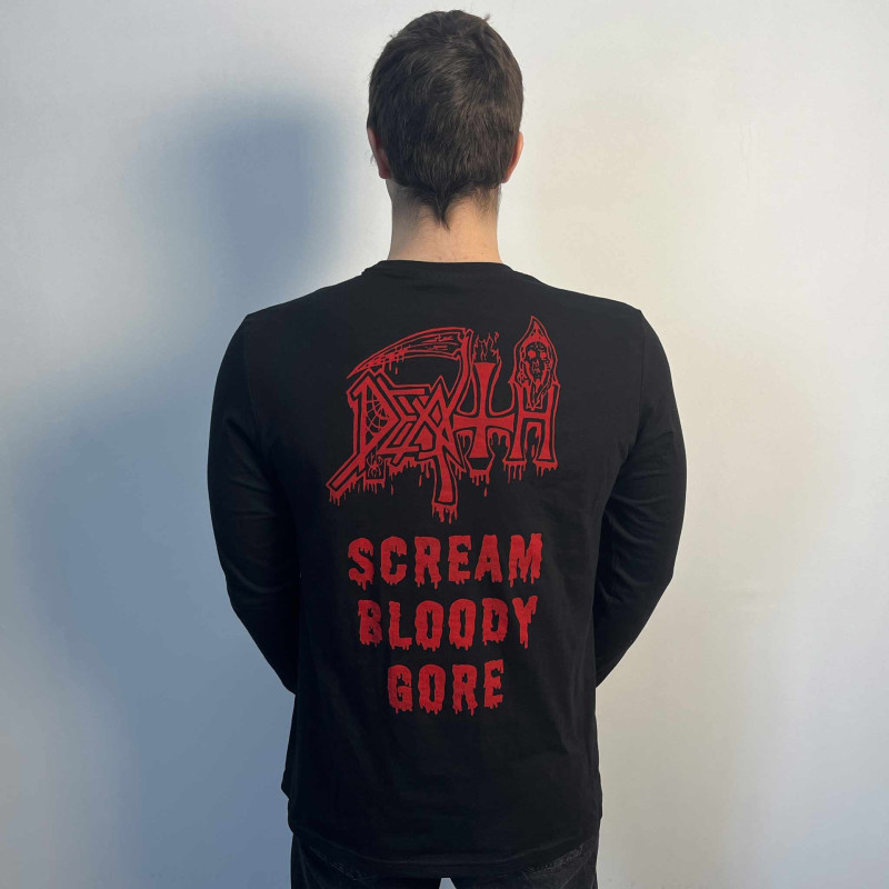 Лонгслів Death - Scream Bloody Gore (B&C) чорний