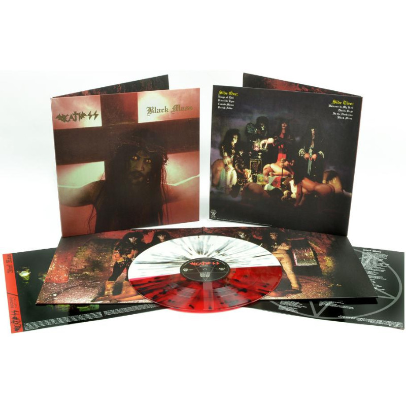 Death SS - Black Mass LP (Gatefold Red & White With Black Splatter Vinyl)