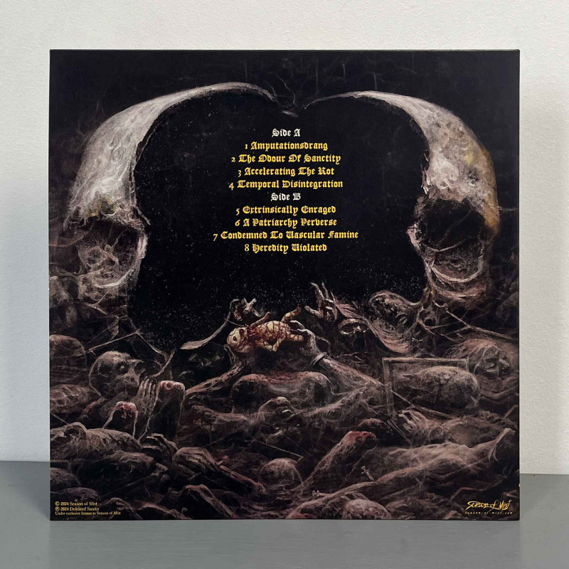 Defeated Sanity - Chronicles Of Lunacy LP (Gatefold Transparent Yellow With Black Splatter Vinyl)