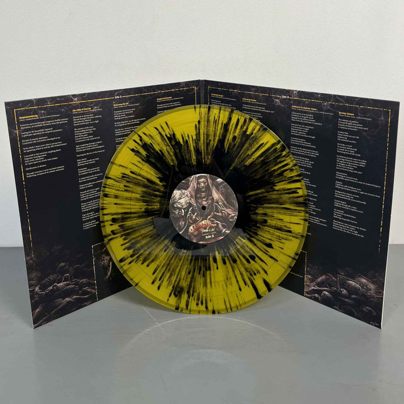 Defeated Sanity - Chronicles Of Lunacy LP (Gatefold Transparent Yellow With Black Splatter Vinyl)