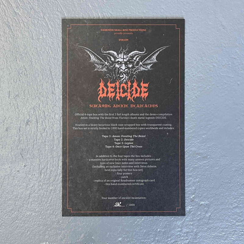Deicide - Screaming Ancient Incantations (4-Tape Box)
