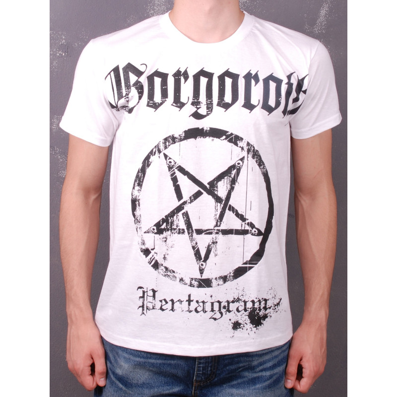 Футболка Gorgoroth - Pentagram біла