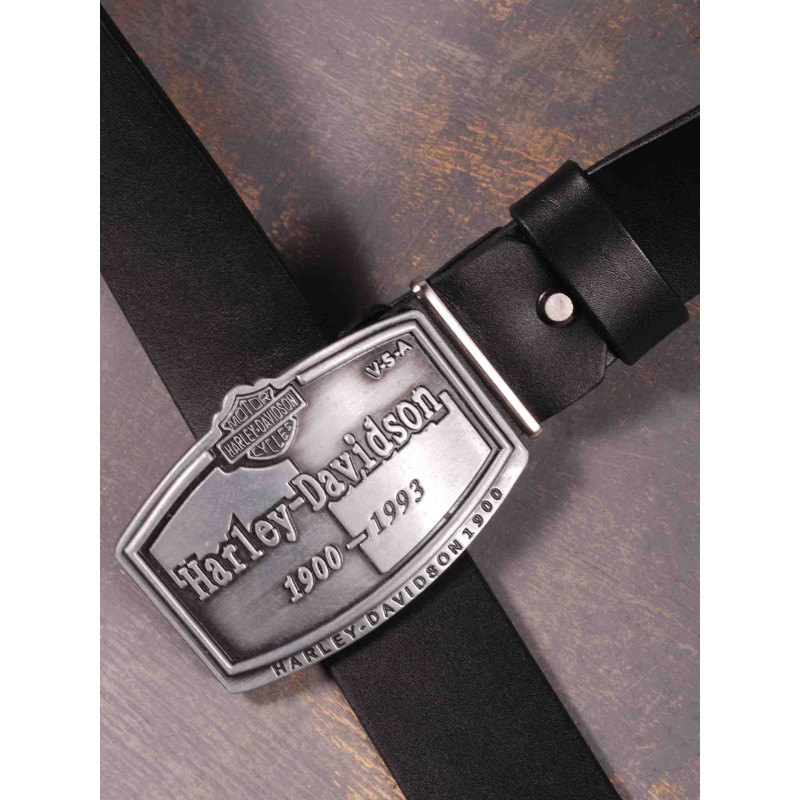 Ремінь шкіряний Harley Davidson 1900-1993 чорний