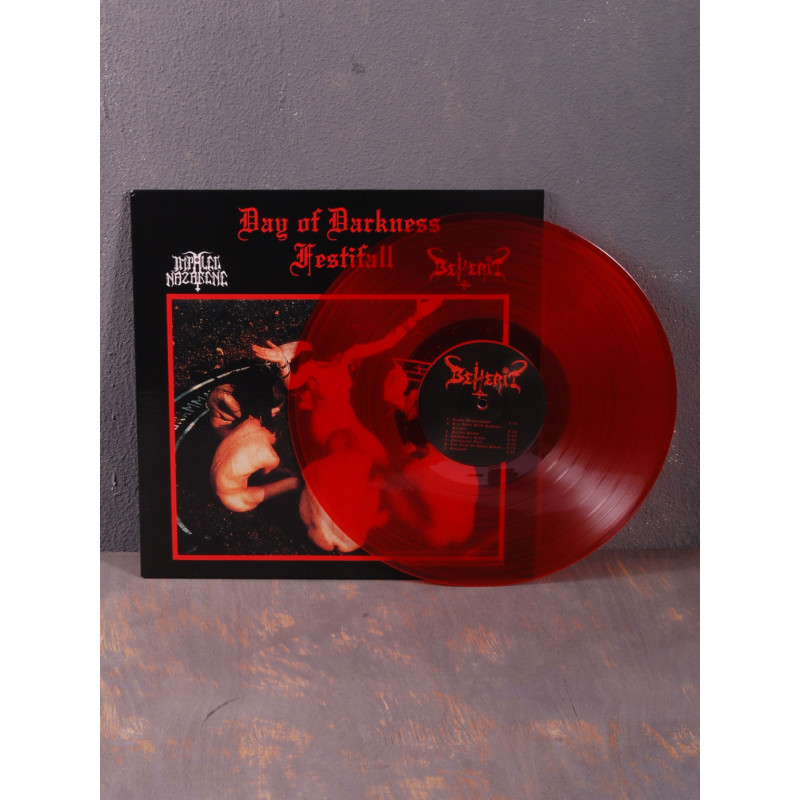 Impaled Nazarene / Beherit - Day Of Darkness Festifall LP (Transparent Red Vinyl)