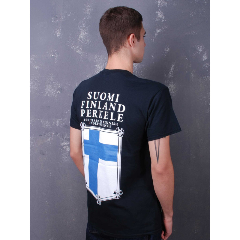 Футболка Impaled Nazarene - Suomi Finland Perkele - 100 Years Of Finnish Independence чорна