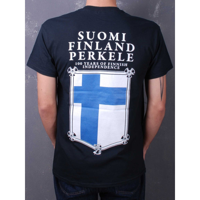 Футболка Impaled Nazarene - Suomi Finland Perkele - 100 Years Of Finnish Independence чорна