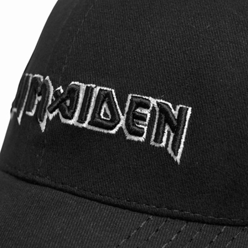 Бейсболка Iron Maiden Black Logo 3D