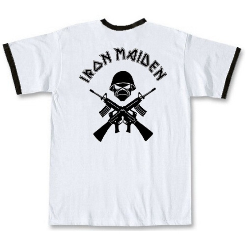 Футболка Iron Maiden - Logo Ringer White
