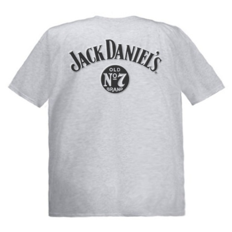 Футболка Jack Daniels Bottle світло-сіра меланжева
