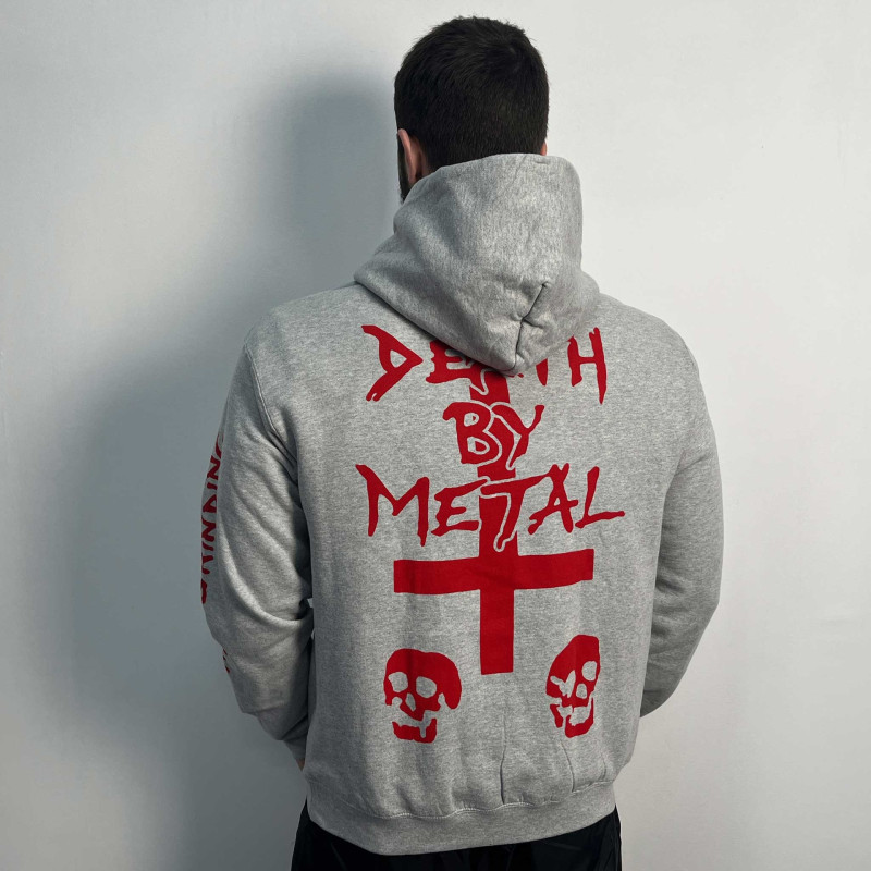 Худі Death Old Logo 2025 (B&C) світло-сіре меланж