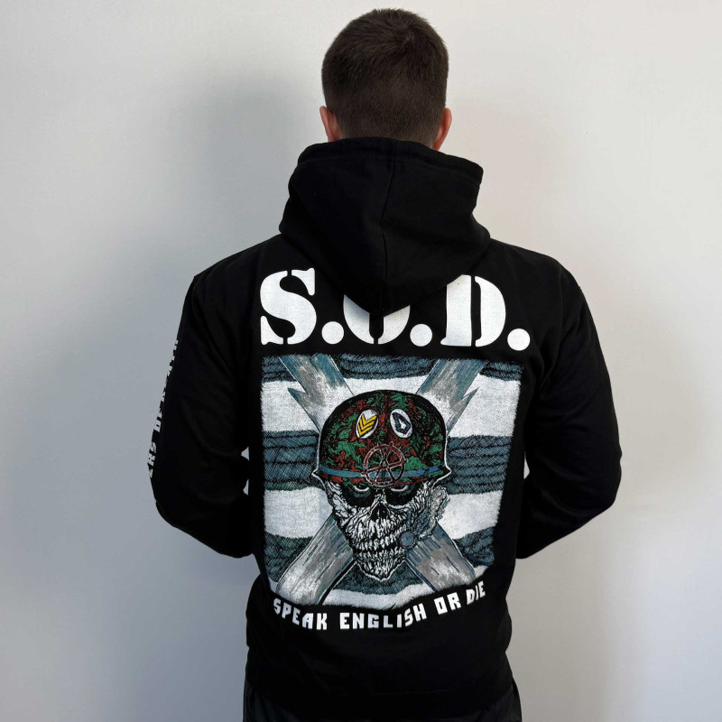 Худі S.O.D. - Speak English Or Die (AWDis) чорне