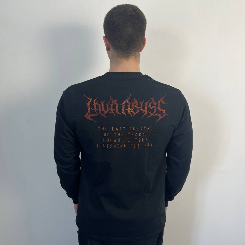 Лонгслів Lava Abyss - Sacrificial Ritual Of Primordial Fire (Gildan) чорний