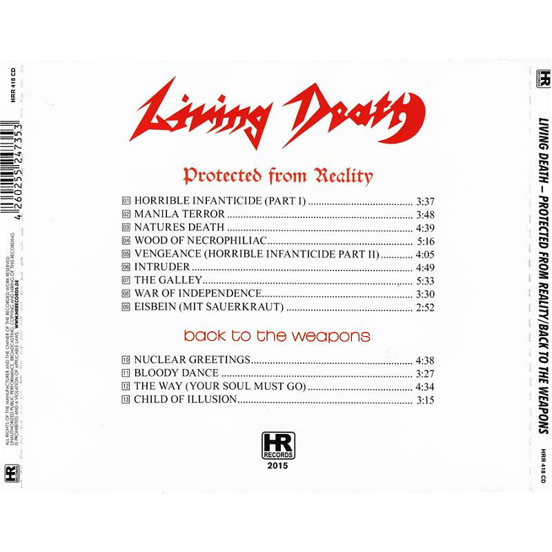 Living Death - Protected from Reality / Back to the Weapons CD