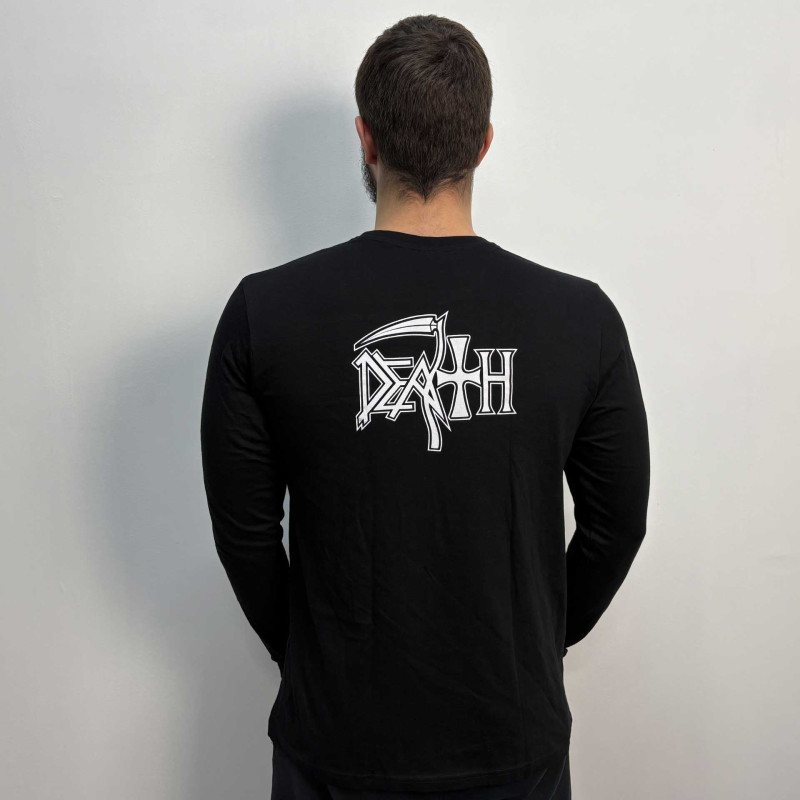 Лонгслів Death Logo White (B&C) чорний