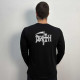 Лонгслів Death Logo White (B&C) чорний