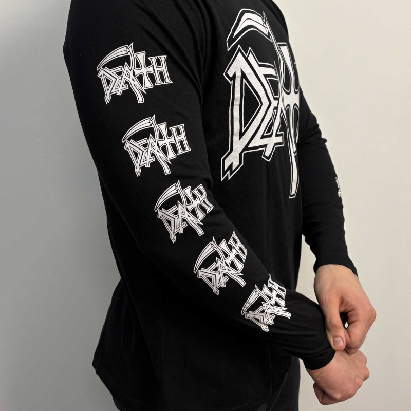 Лонгслів Death Logo White (B&C) чорний