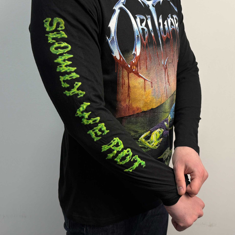Лонгслів Obituary - Slowly We Rot (B&C) чорний