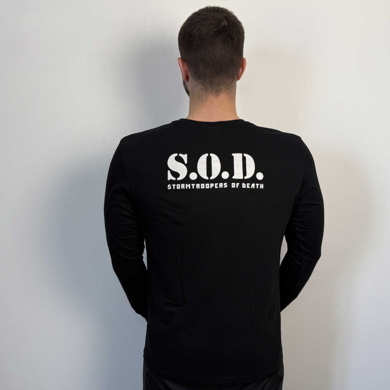 Лонгслів S.O.D. - Speak English Or Die (B&C) чорний