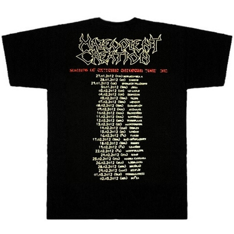Футболка Malevolent Creation - Sounds Of Extreme European Tour 2012