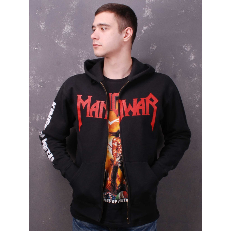 Зіп худі Manowar - Kings Of Metal чорний