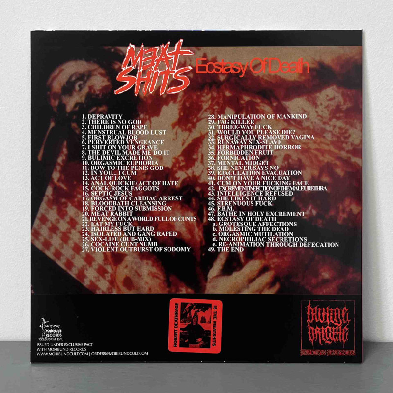 Meat Shits - Ecstasy Of Death LP (Red Vinyl)