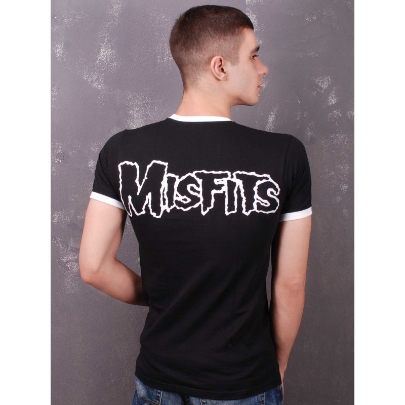 Футболка Misfits череп Ringer чорна