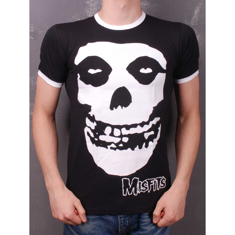 Футболка Misfits череп Ringer чорна