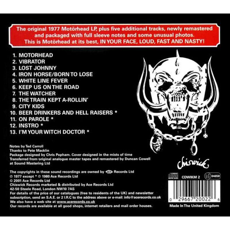 Motorhead - Motorhead CD