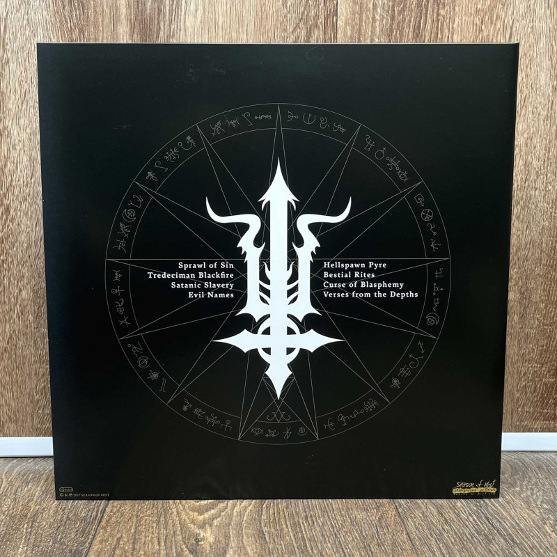 Necrowretch - Satanic Slavery LP (Gatefold Ultra Clear With Blue / Black Splatters Vinyl)